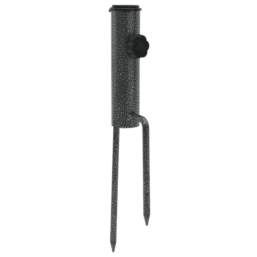 vidaXL Stojaki na parasole, z kołkami gruntowymi, 2 szt., 9x35 cm