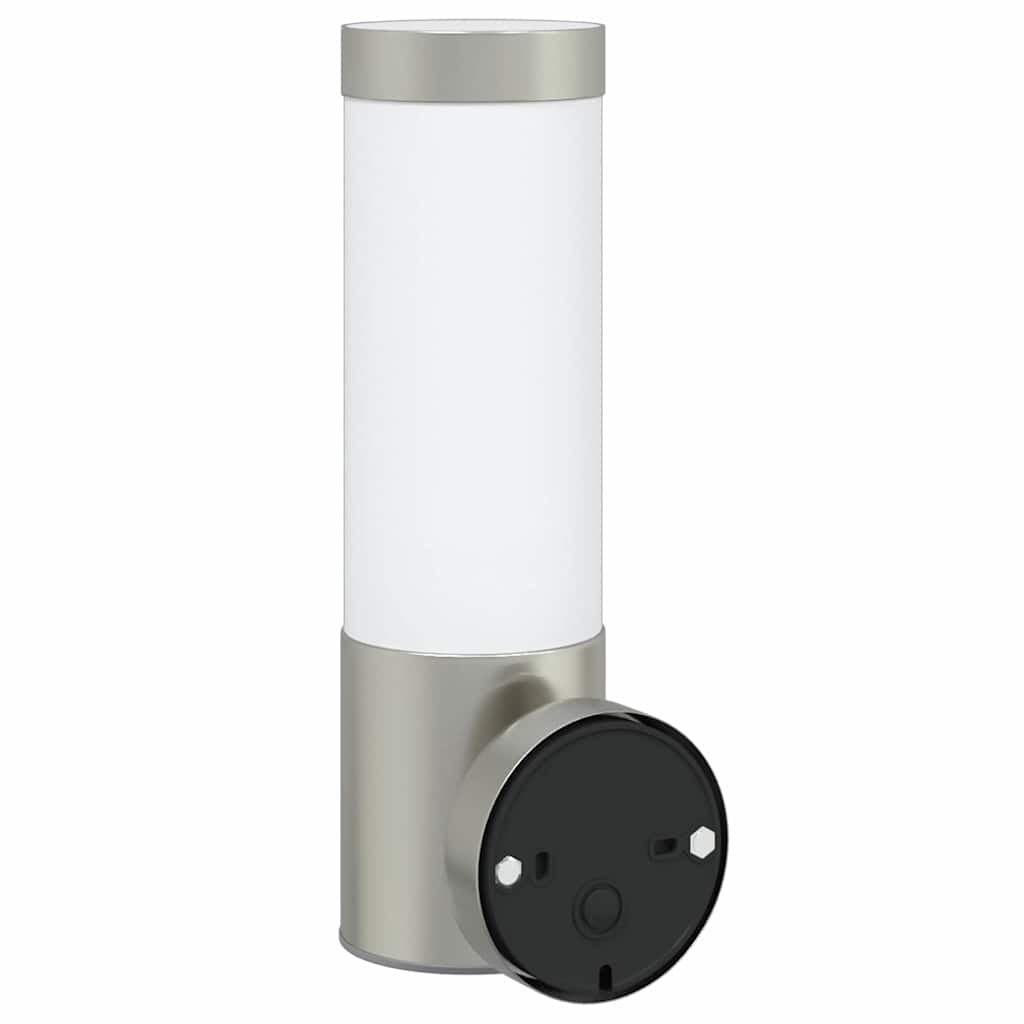 vidaXL Zewnętrzna lampa ścienna 2 pcs Srebrny 12 x 8,5 x 27 cm