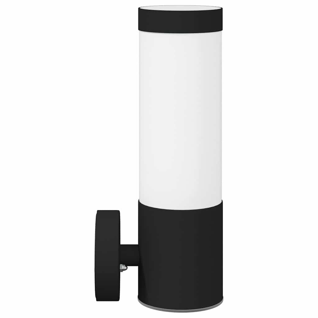 vidaXL Zewnętrzna lampa ścienna Czarny 12 x 8,5 x 27 cm