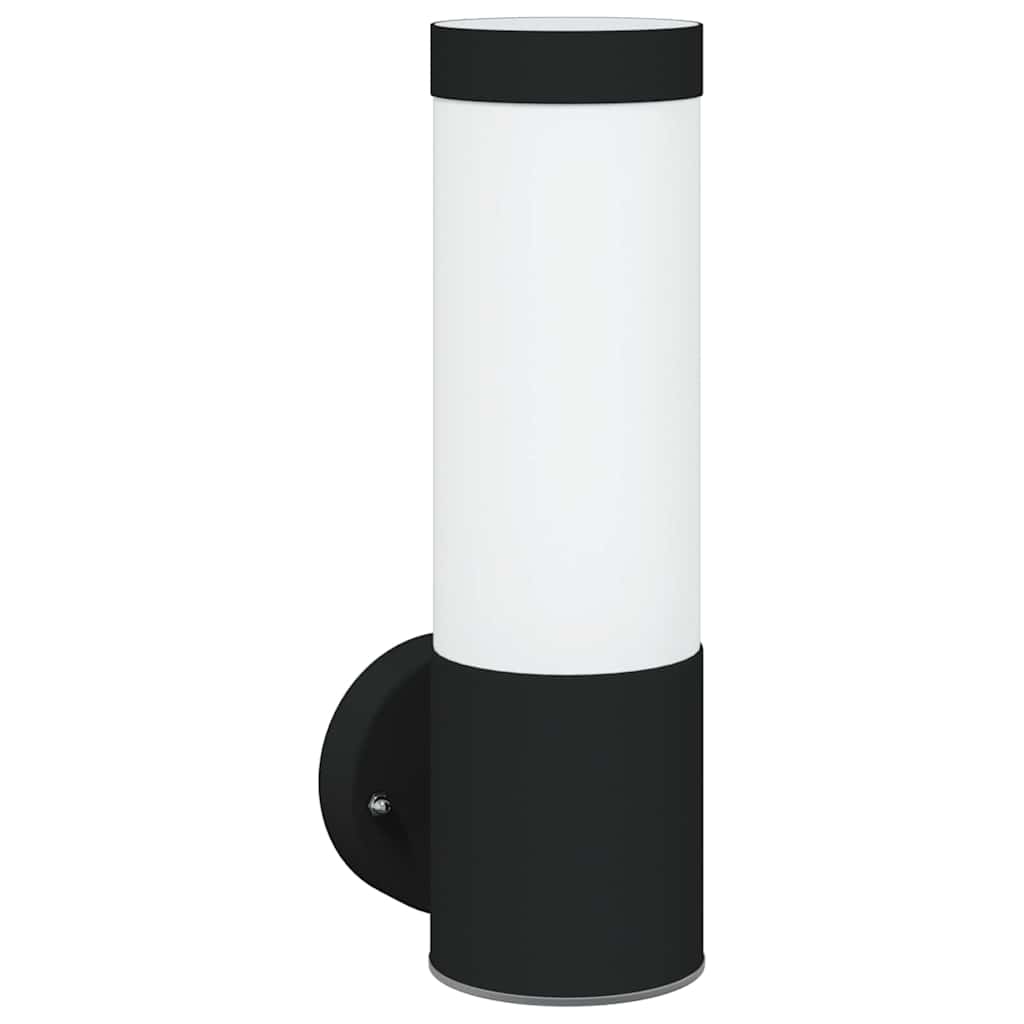 vidaXL Zewnętrzna lampa ścienna 2 pcs Czarny 12 x 8,5 x 27 cm