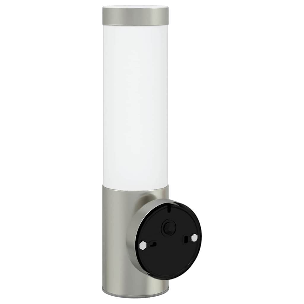 vidaXL Zewnętrzna lampa ścienna Srebrny 12 x 8,5 x 29 cm