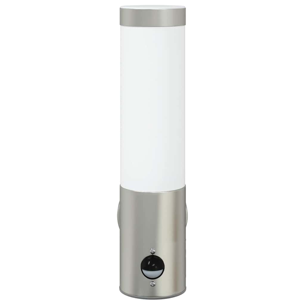 vidaXL Zewnętrzna lampa ścienna Srebrny 12 x 8,5 x 29 cm