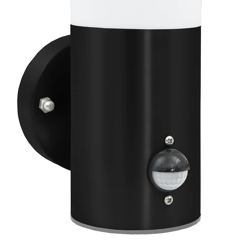vidaXL Zewnętrzna lampa ścienna 2 pcs Czarny 12 x 8,5 x 29 cm