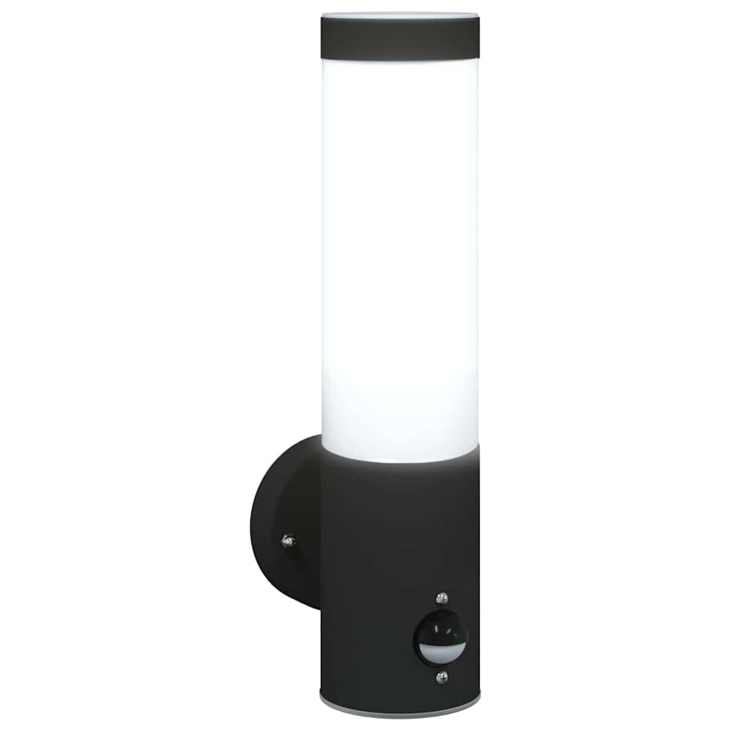 vidaXL Zewnętrzna lampa ścienna 2 pcs Czarny 12 x 8,5 x 29 cm