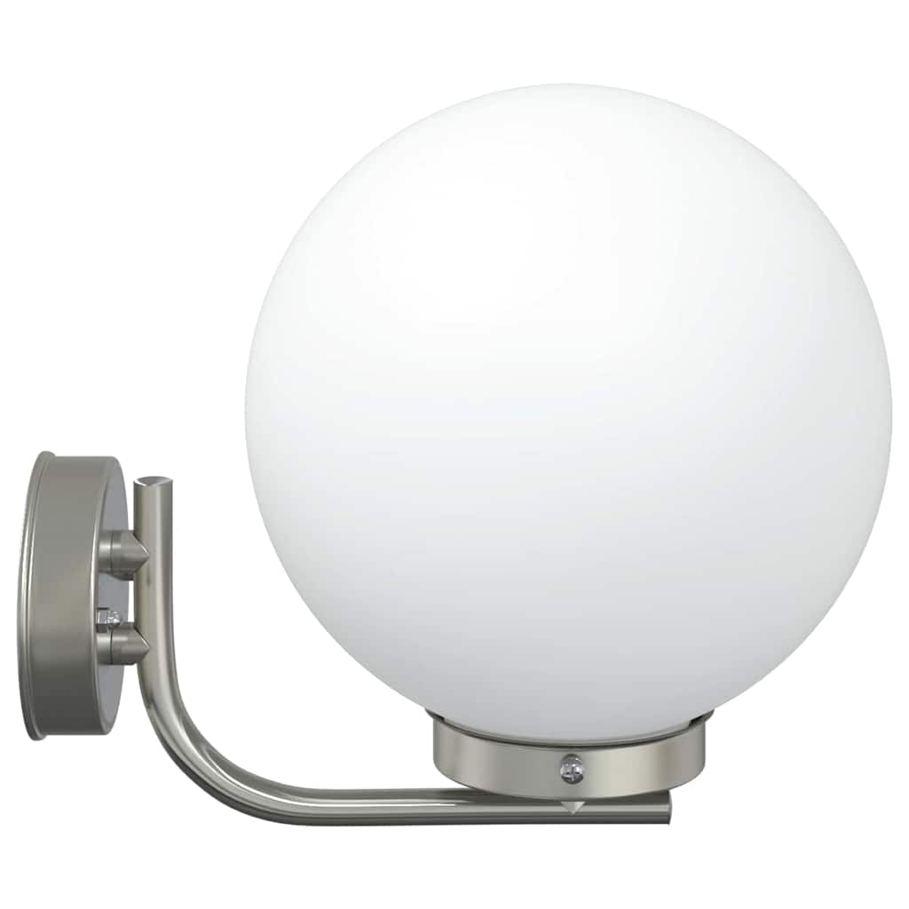 vidaXL Zewnętrzna lampa ścienna 2 pcs Srebrny 29 x 25 x 33 cm