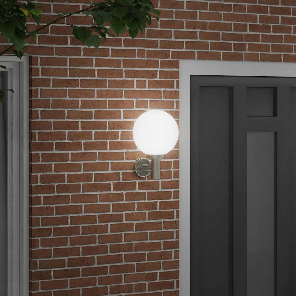 vidaXL Zewnętrzna lampa ścienna Srebrny 28 x 25 x 38 cm