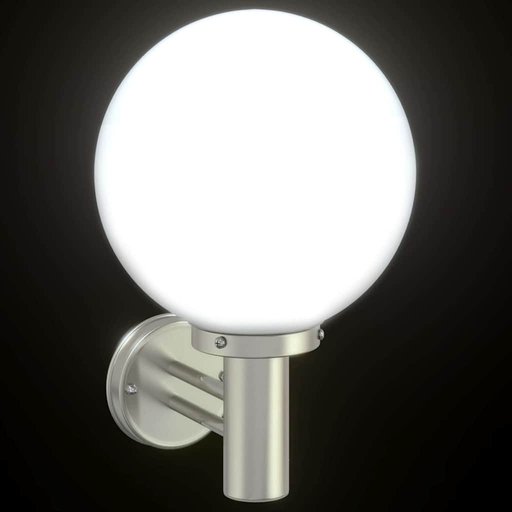vidaXL Zewnętrzna lampa ścienna Srebrny 28 x 25 x 38 cm