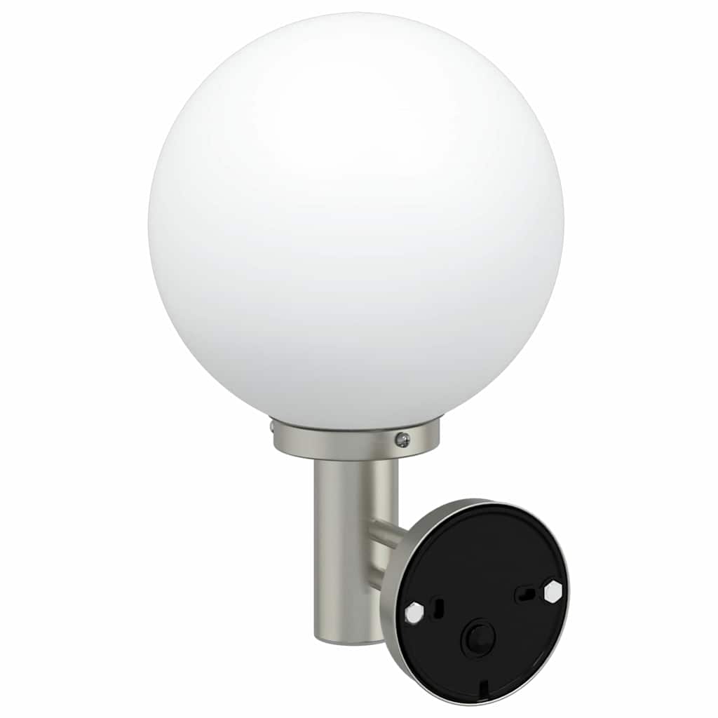vidaXL Zewnętrzna lampa ścienna 2 pcs Srebrny 28 x 25 x 38 cm