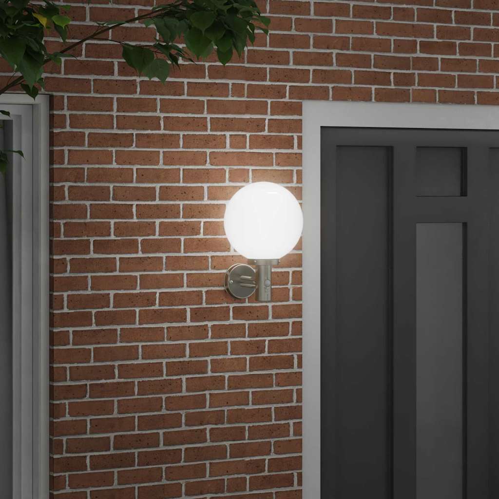vidaXL Zewnętrzna lampa ścienna Srebrny 28 x 25 x 38 cm