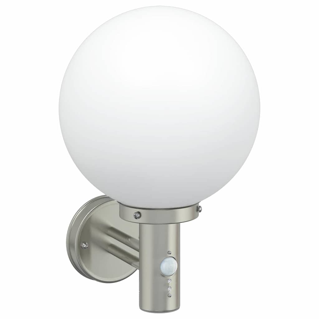 vidaXL Zewnętrzna lampa ścienna 2 pcs Srebrny 28 x 25 x 38 cm