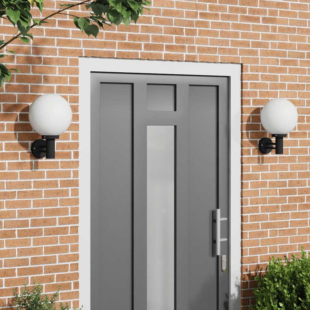 vidaXL Zewnętrzna lampa ścienna 2 pcs Czarny 28 x 25 x 38 cm