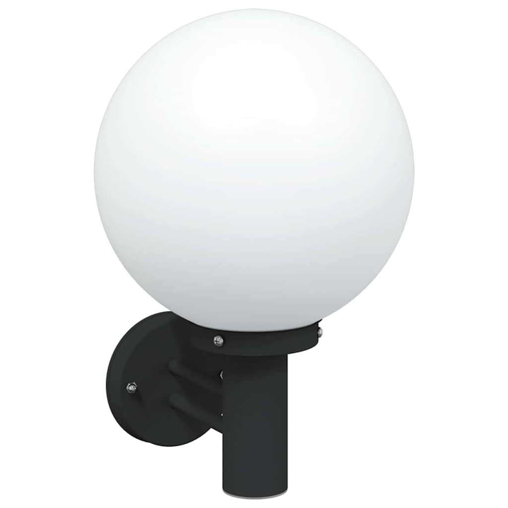 vidaXL Zewnętrzna lampa ścienna 2 pcs Czarny 28 x 25 x 38 cm