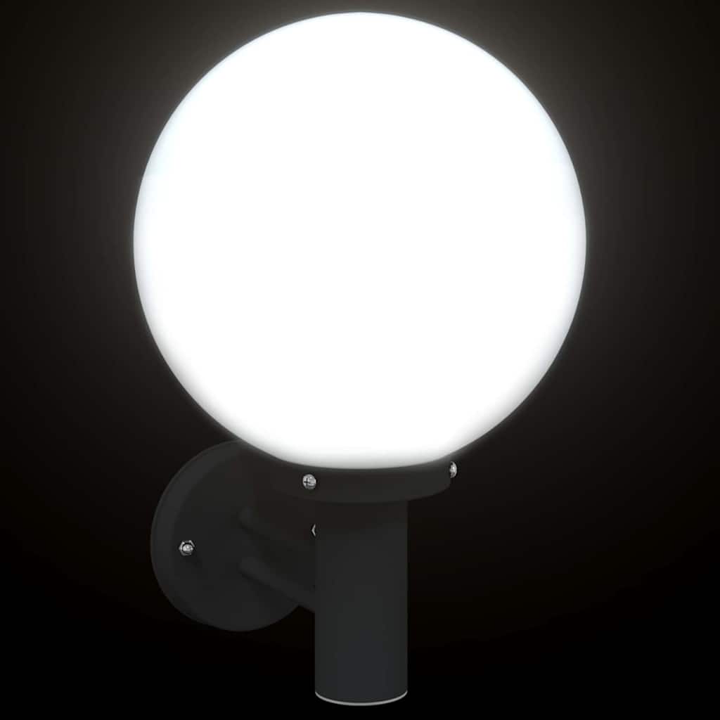vidaXL Zewnętrzna lampa ścienna 2 pcs Czarny 28 x 25 x 38 cm