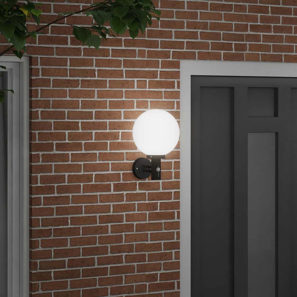 vidaXL Zewnętrzna lampa ścienna Czarny 28 x 25 x 38 cm