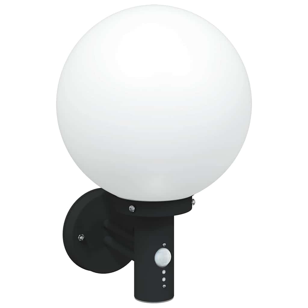 vidaXL Zewnętrzna lampa ścienna Czarny 28 x 25 x 38 cm