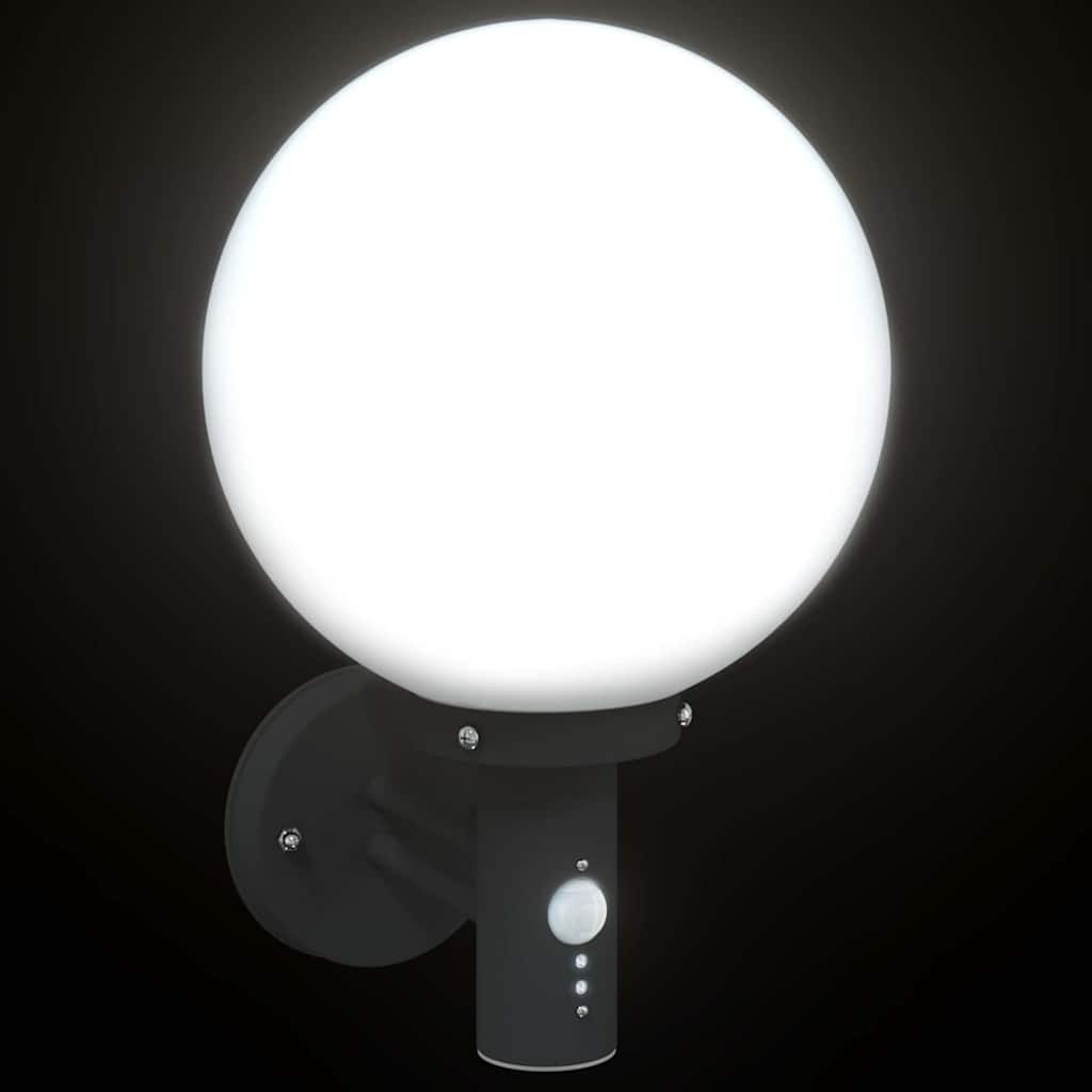 vidaXL Zewnętrzna lampa ścienna Czarny 28 x 25 x 38 cm
