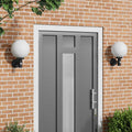 vidaXL Zewnętrzna lampa ścienna 2 pcs Czarny 28 x 25 x 38 cm