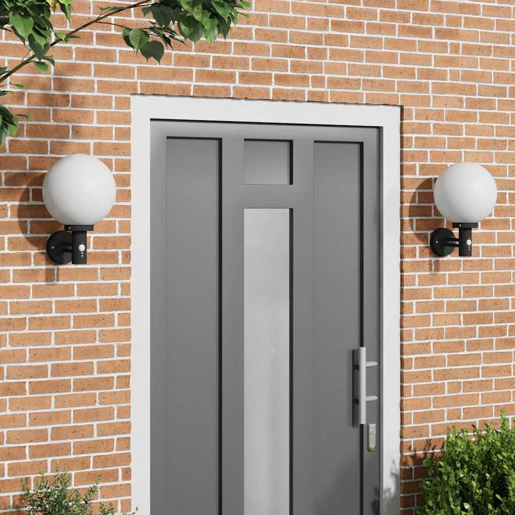 vidaXL Zewnętrzna lampa ścienna 2 pcs Czarny 28 x 25 x 38 cm