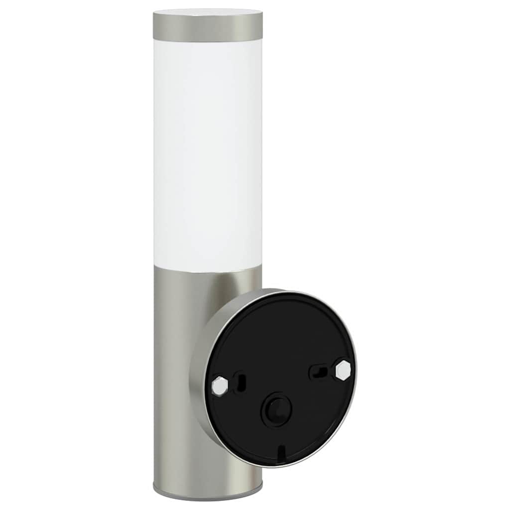 vidaXL Zewnętrzna lampa ścienna 2 pcs Srebrny 15 x 7,5 x 33 cm