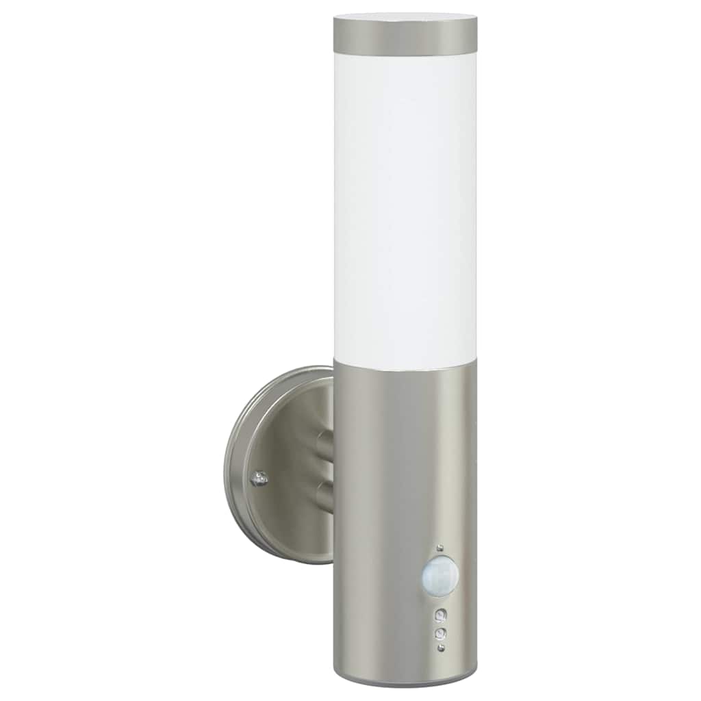 vidaXL Zewnętrzna lampa ścienna 2 pcs Srebrny 15 x 7,5 x 33 cm