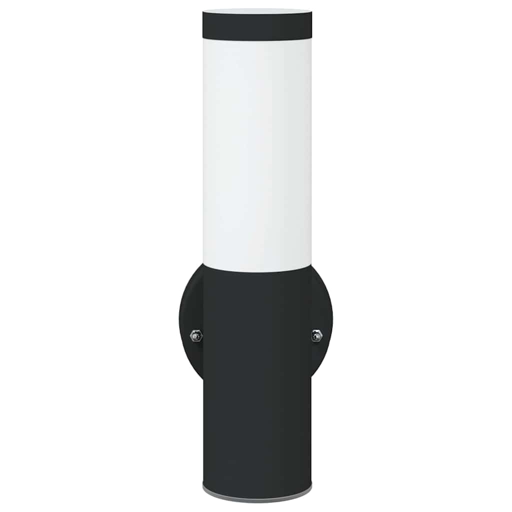 vidaXL Zewnętrzna lampa ścienna 2 pcs Czarny 15 x 7,5 x 33 cm