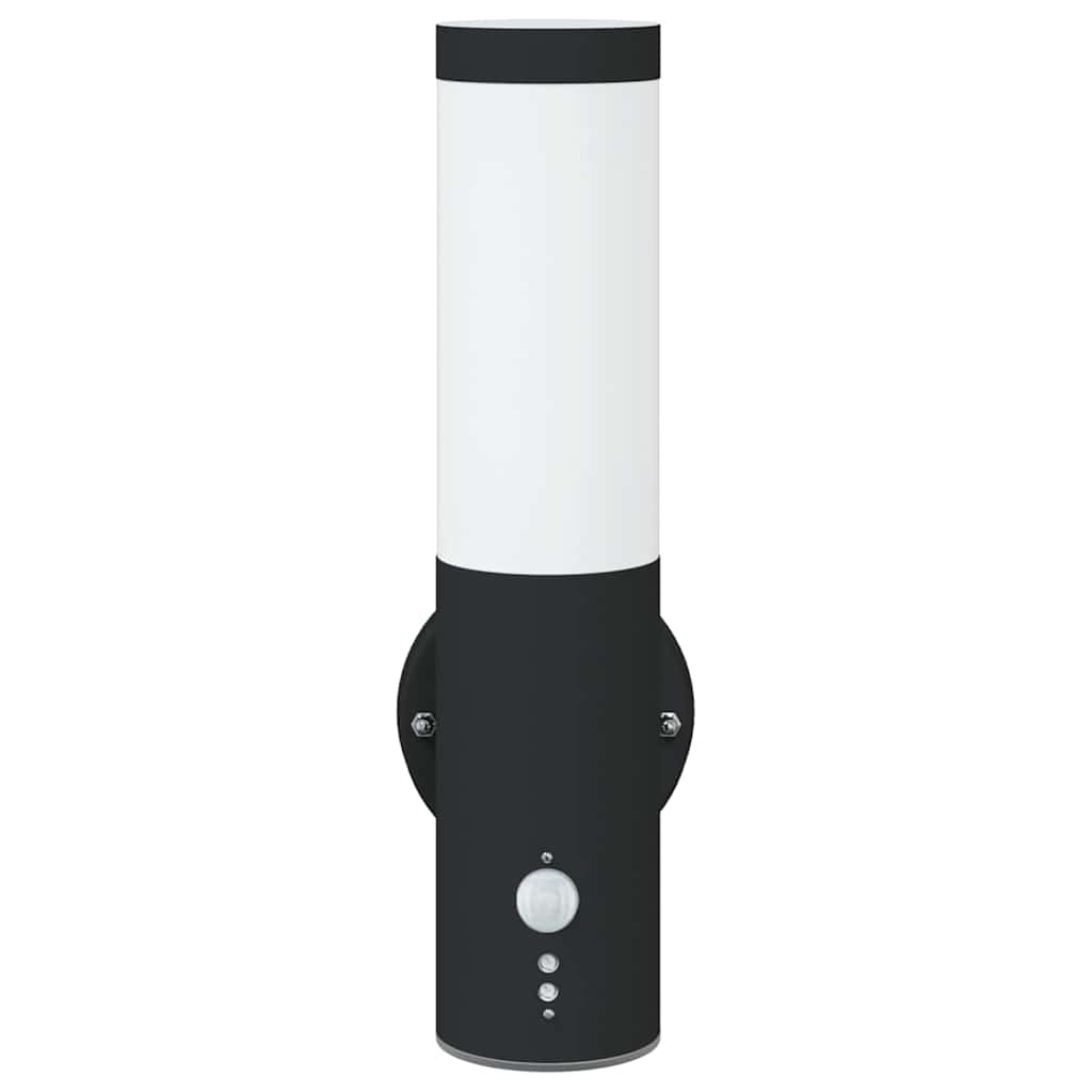 vidaXL Zewnętrzna lampa ścienna Czarny 15 x 7,5 x 33 cm