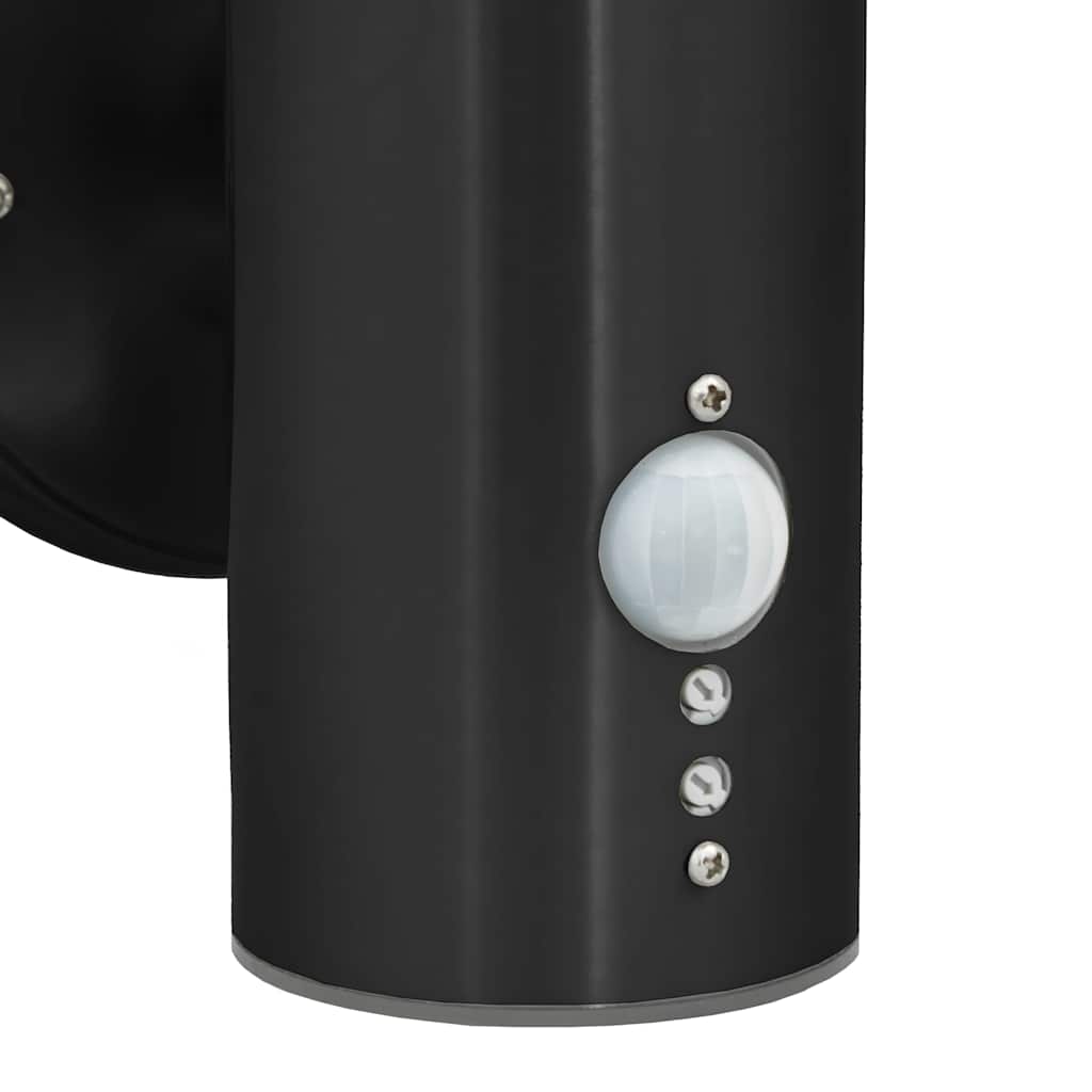vidaXL Zewnętrzna lampa ścienna 2 pcs Czarny 15 x 7,5 x 33 cm