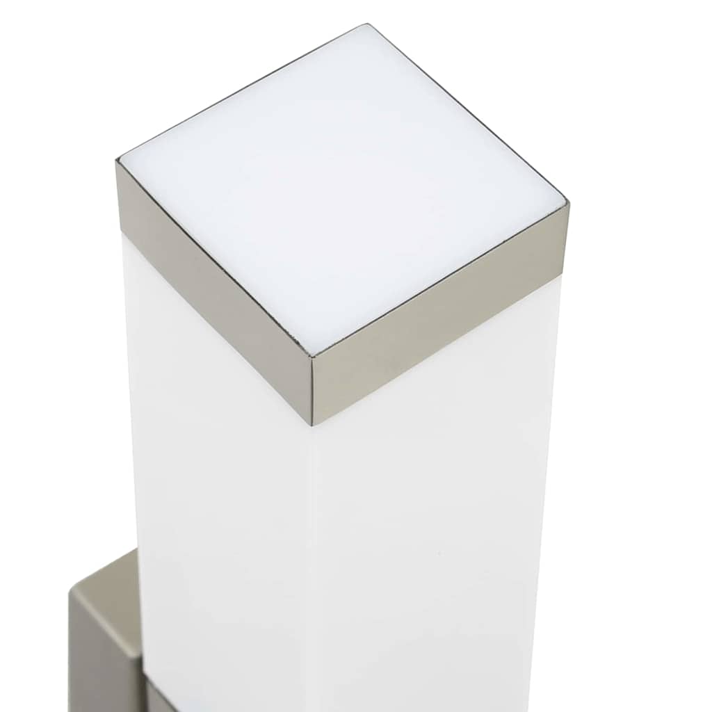 vidaXL Zewnętrzna lampa ścienna Srebrny 10.5 x 6 x 33 cm