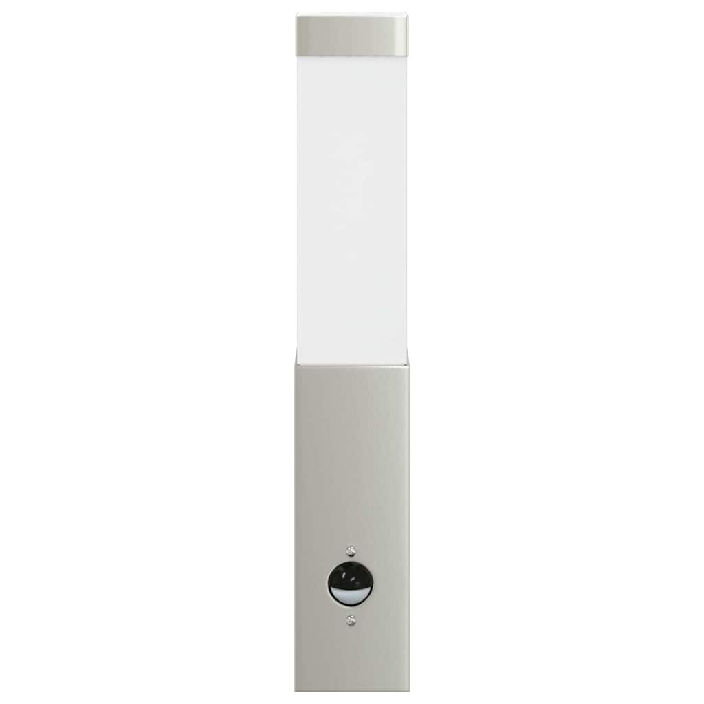 vidaXL Zewnętrzna lampa ścienna Srebrny 10.5 x 6 x 33 cm