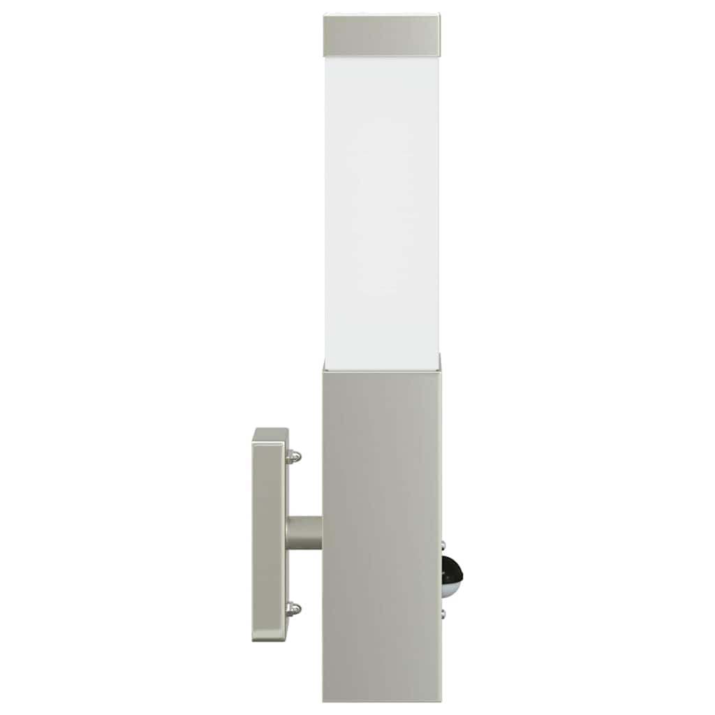 vidaXL Zewnętrzna lampa ścienna Srebrny 10.5 x 6 x 33 cm