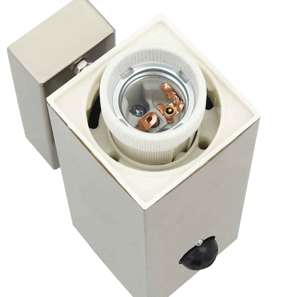 vidaXL Zewnętrzna lampa ścienna 2 pcs Srebrny 10.5 x 6 x 33 cm