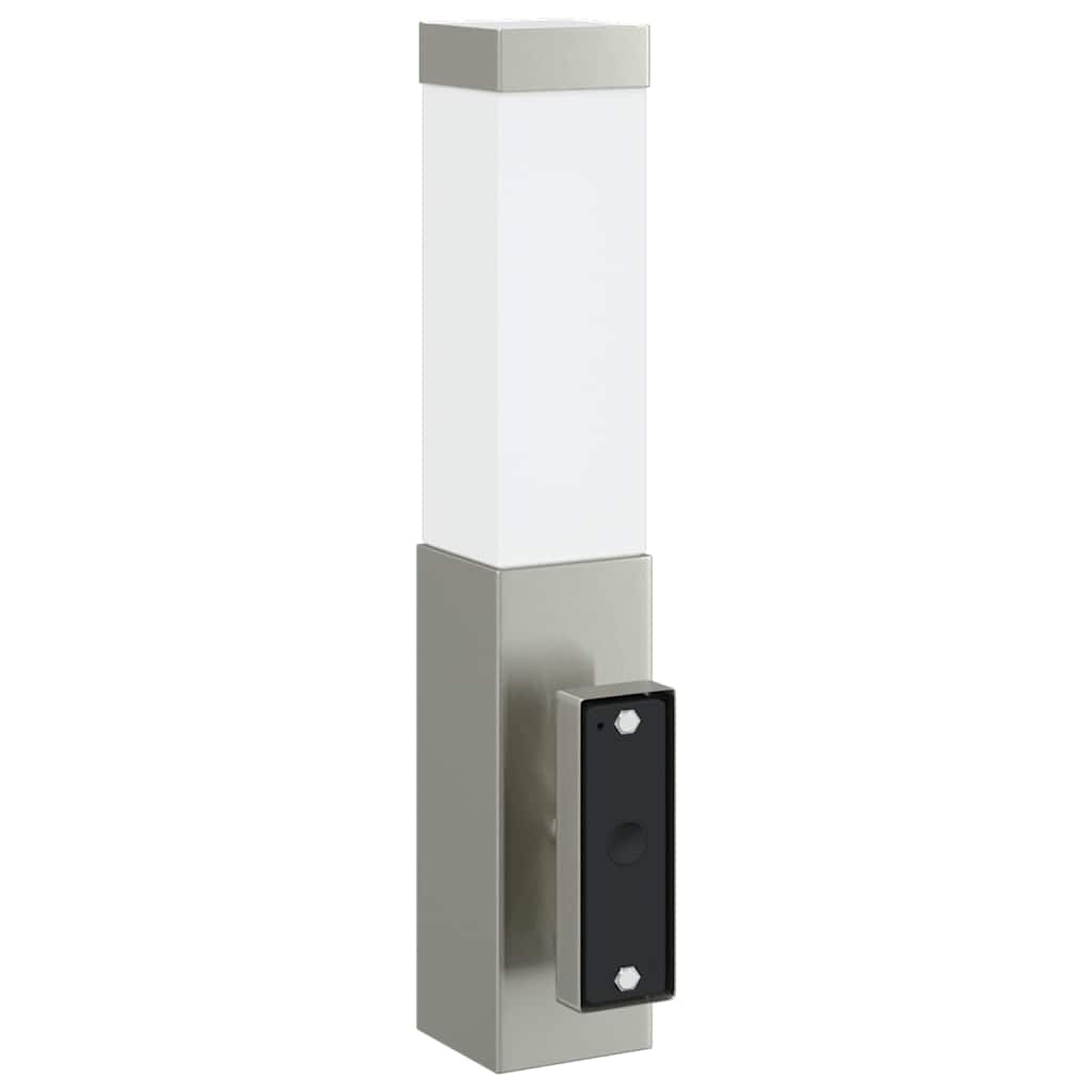 vidaXL Zewnętrzna lampa ścienna 2 pcs Srebrny 10.5 x 6 x 33 cm