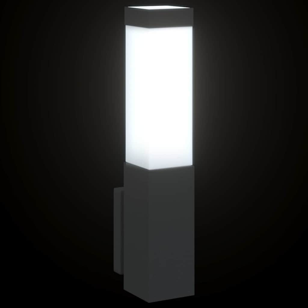 vidaXL Zewnętrzna lampa ścienna Czarny 10.5 x 6 x 33 cm