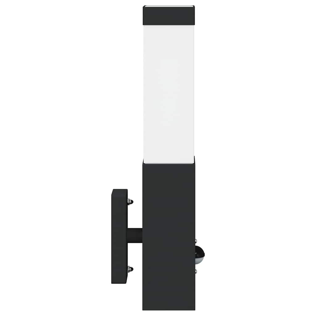 vidaXL Zewnętrzna lampa ścienna Czarny 10.5 x 6 x 33 cm