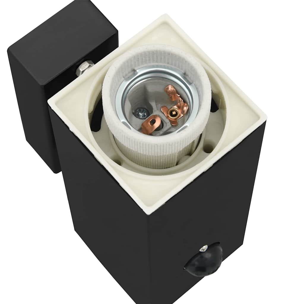 vidaXL Zewnętrzna lampa ścienna 2 pcs Czarny 10.5 x 6 x 33 cm
