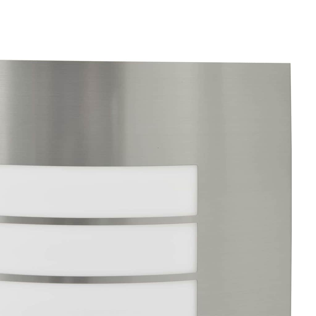 vidaXL Zewnętrzna lampa ścienna Srebrny 23.5 x 9 x 26 cm