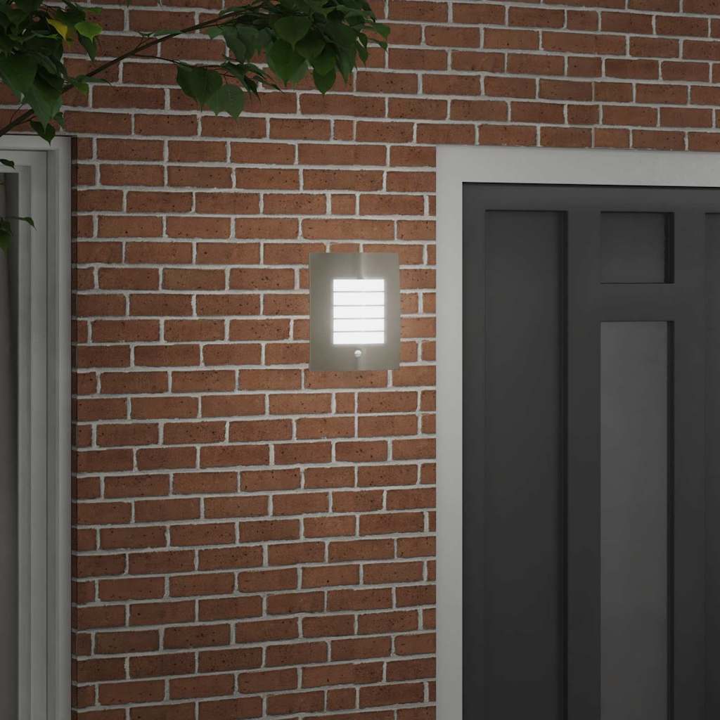 vidaXL Zewnętrzna lampa ścienna Srebrny 23.5 x 9 x 26 cm