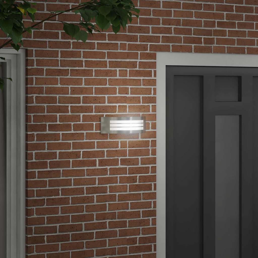 vidaXL Zewnętrzna lampa ścienna Srebrny 32 x 10 x 10 cm