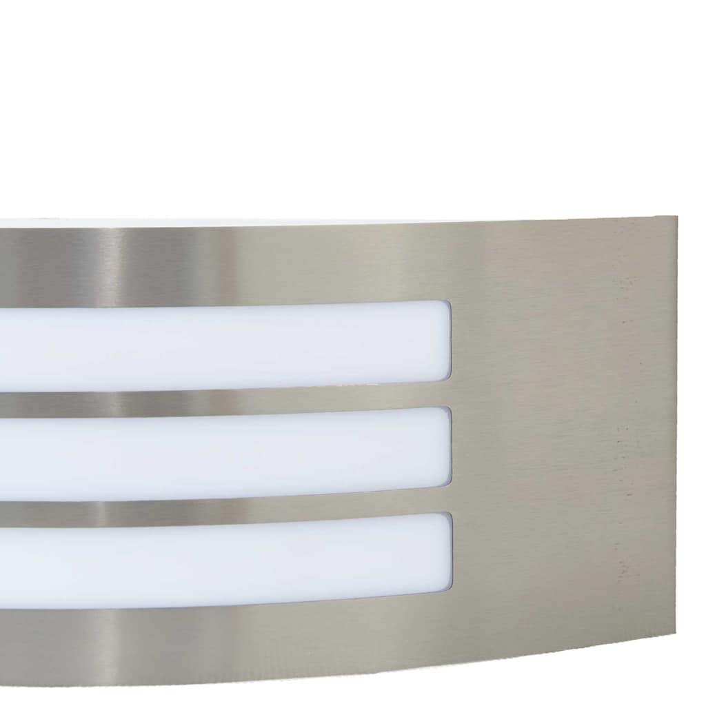 vidaXL Zewnętrzna lampa ścienna 2 pcs Srebrny 32 x 10 x 10 cm