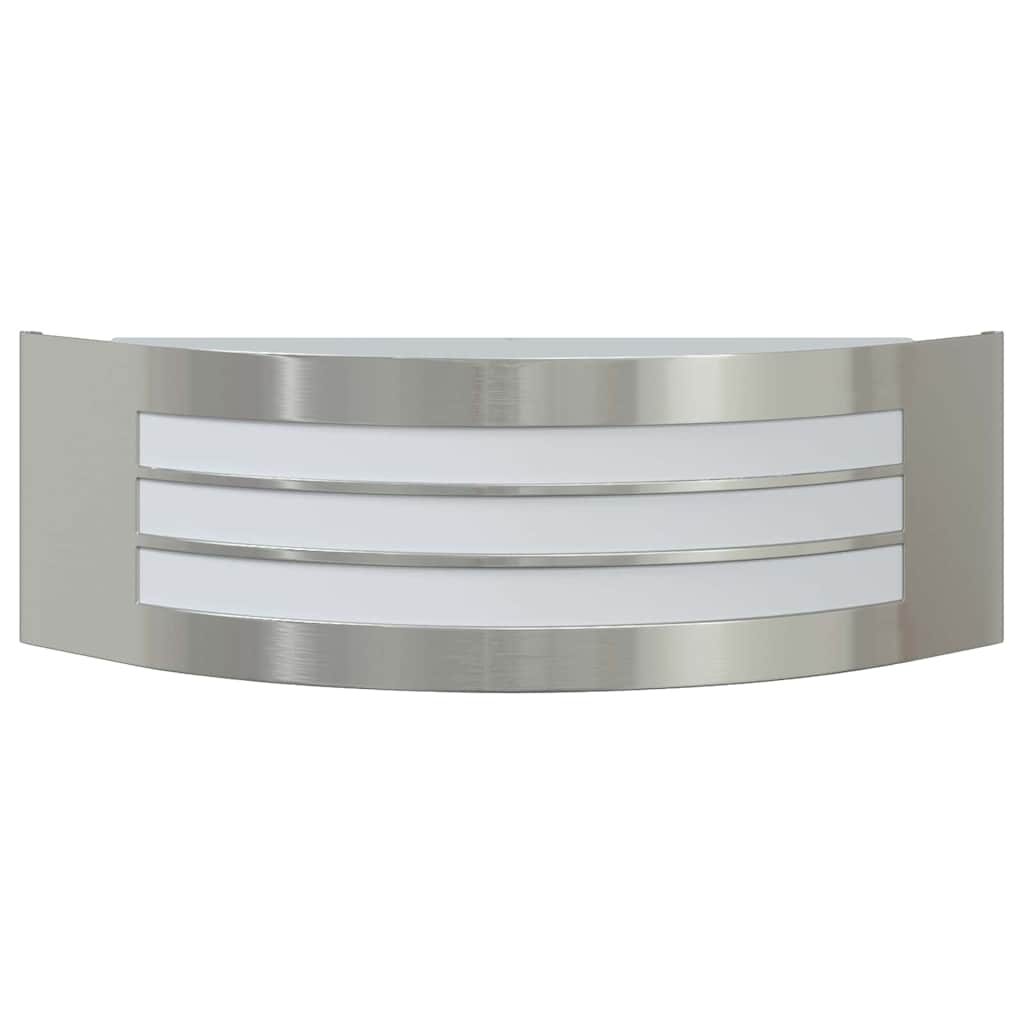 vidaXL Zewnętrzna lampa ścienna 2 pcs Srebrny 32 x 10 x 10 cm