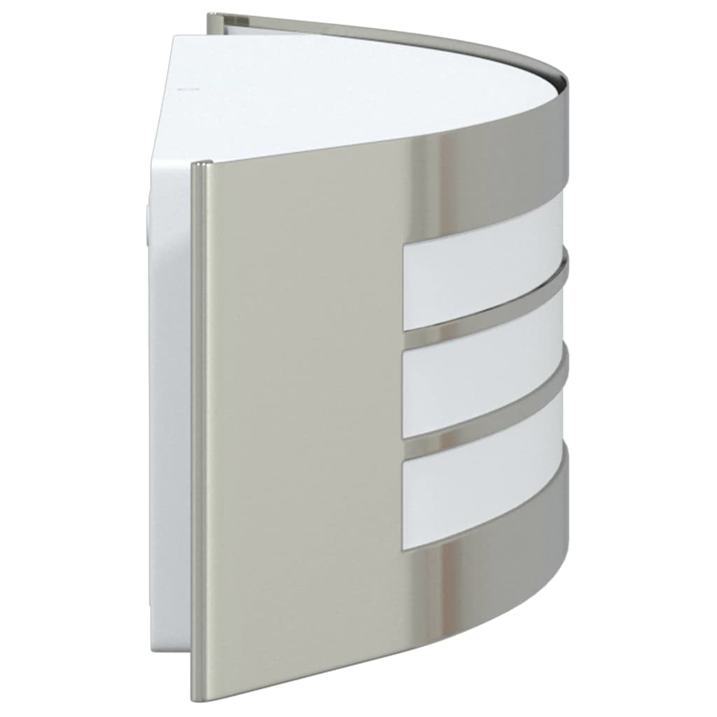 vidaXL Zewnętrzna lampa ścienna 2 pcs Srebrny 32 x 10 x 10 cm