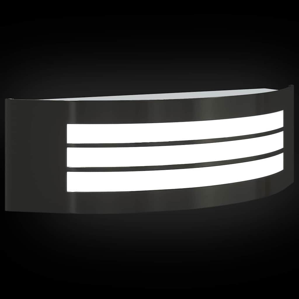 vidaXL Zewnętrzna lampa ścienna 2 pcs Czarny 32 x 10 x 10 cm