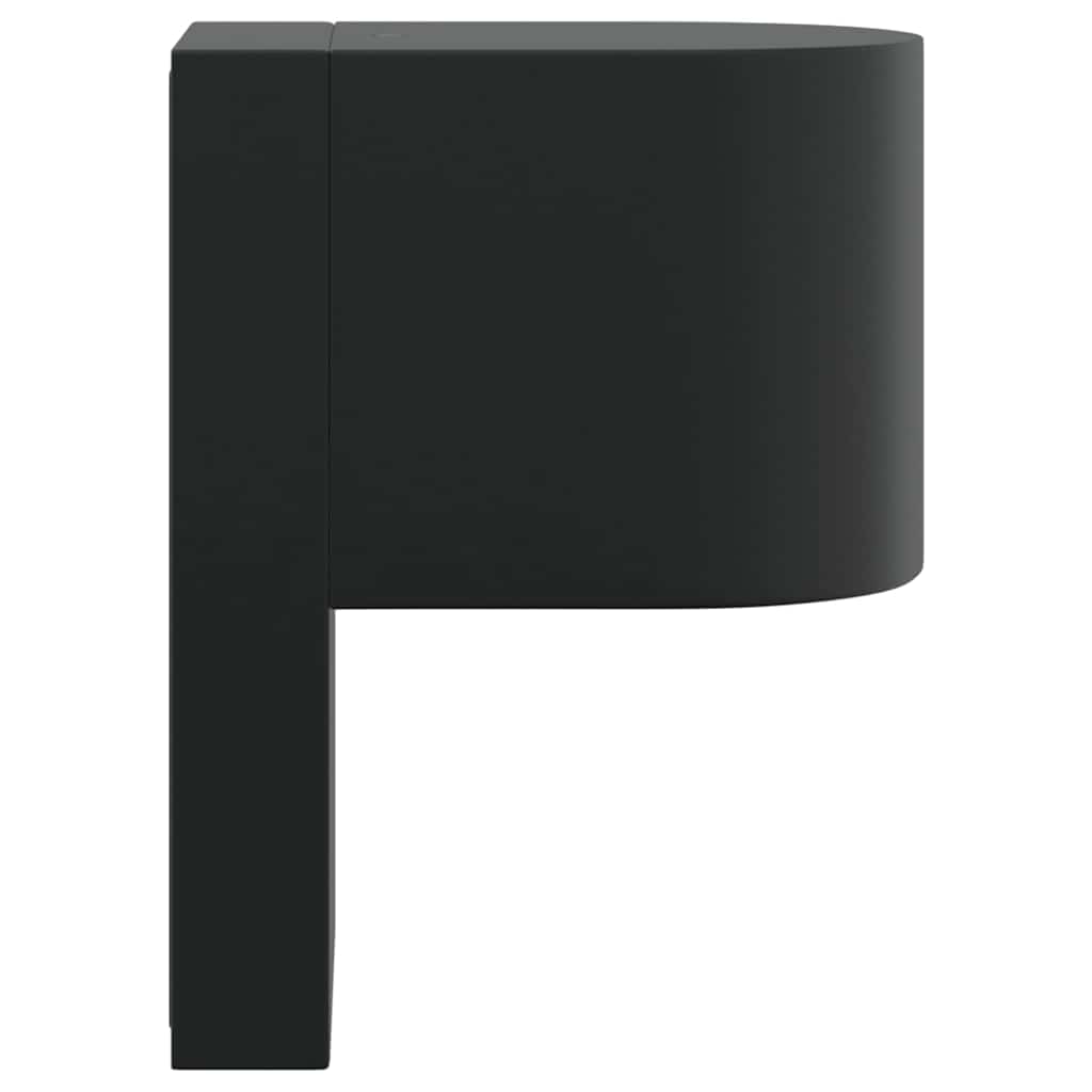 vidaXL Zewnętrzna lampa ścienna 2 pcs Czarny 12 x 7 x 15 cm