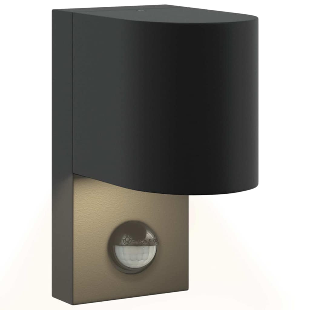 vidaXL Zewnętrzna lampa ścienna Czarny 12 x 7 x 15 cm Stal nierdzewna