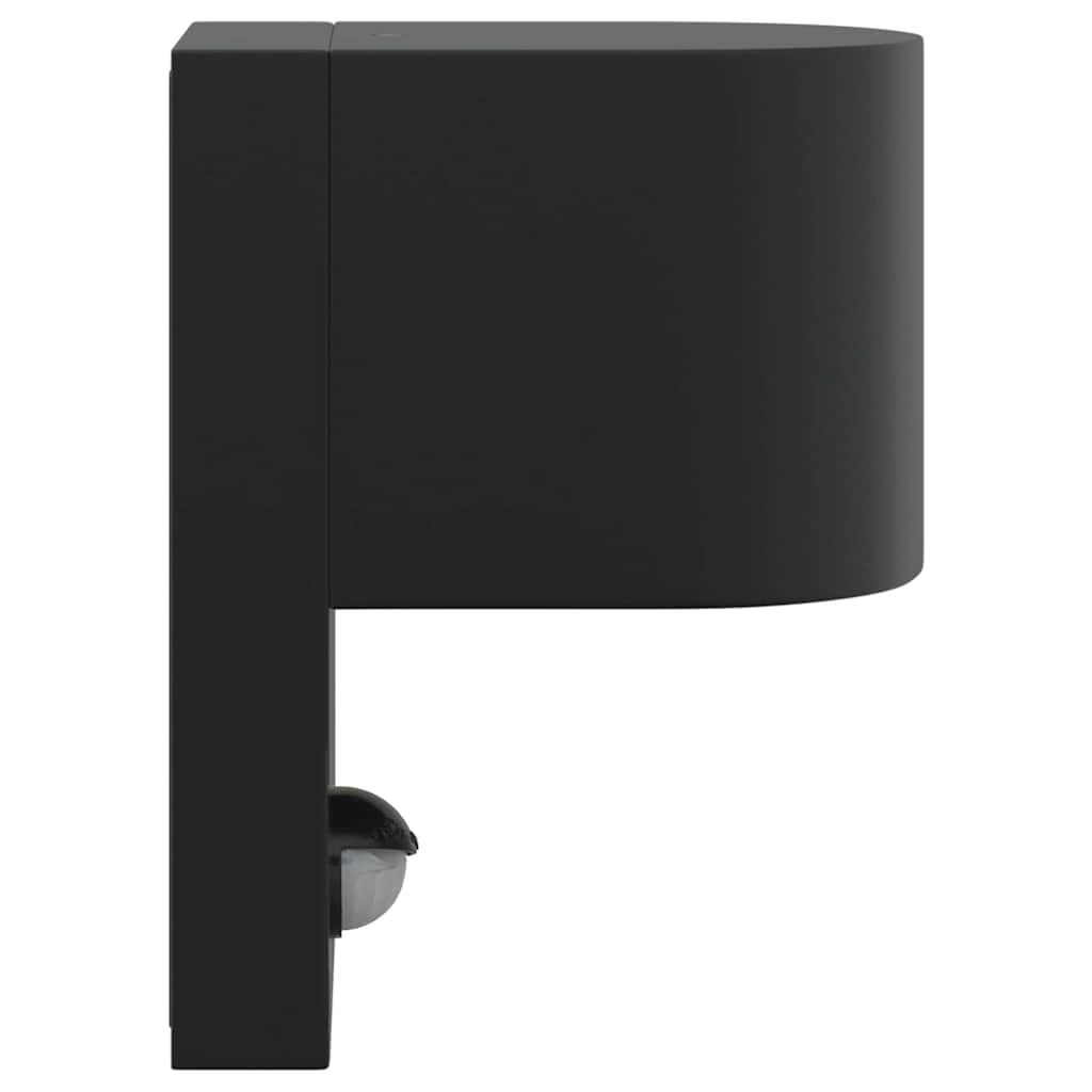 vidaXL Zewnętrzna lampa ścienna Czarny 12 x 7 x 15 cm Stal nierdzewna