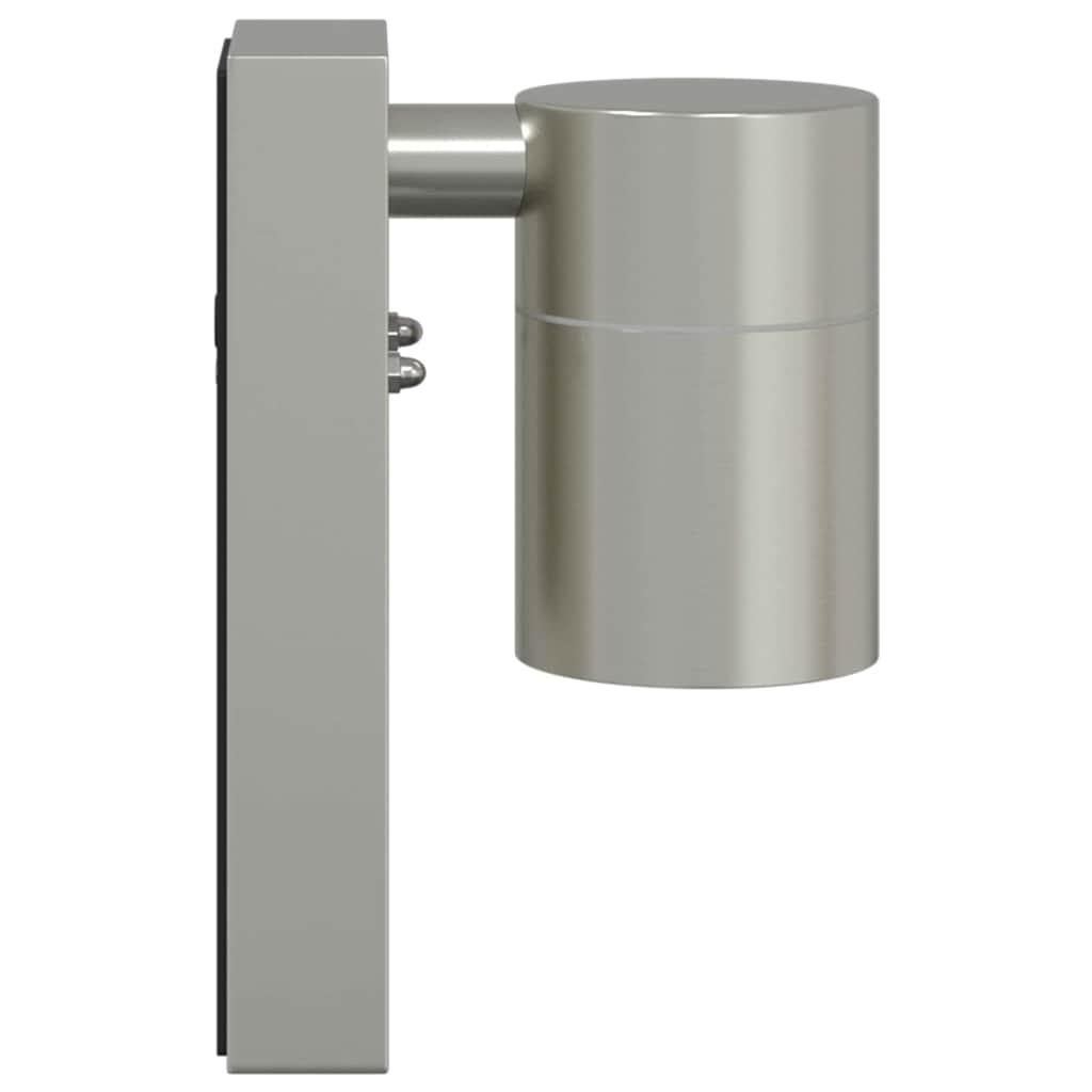 vidaXL Zewnętrzna lampa ścienna Srebrny 6,5 x 10,5 x 16 cm