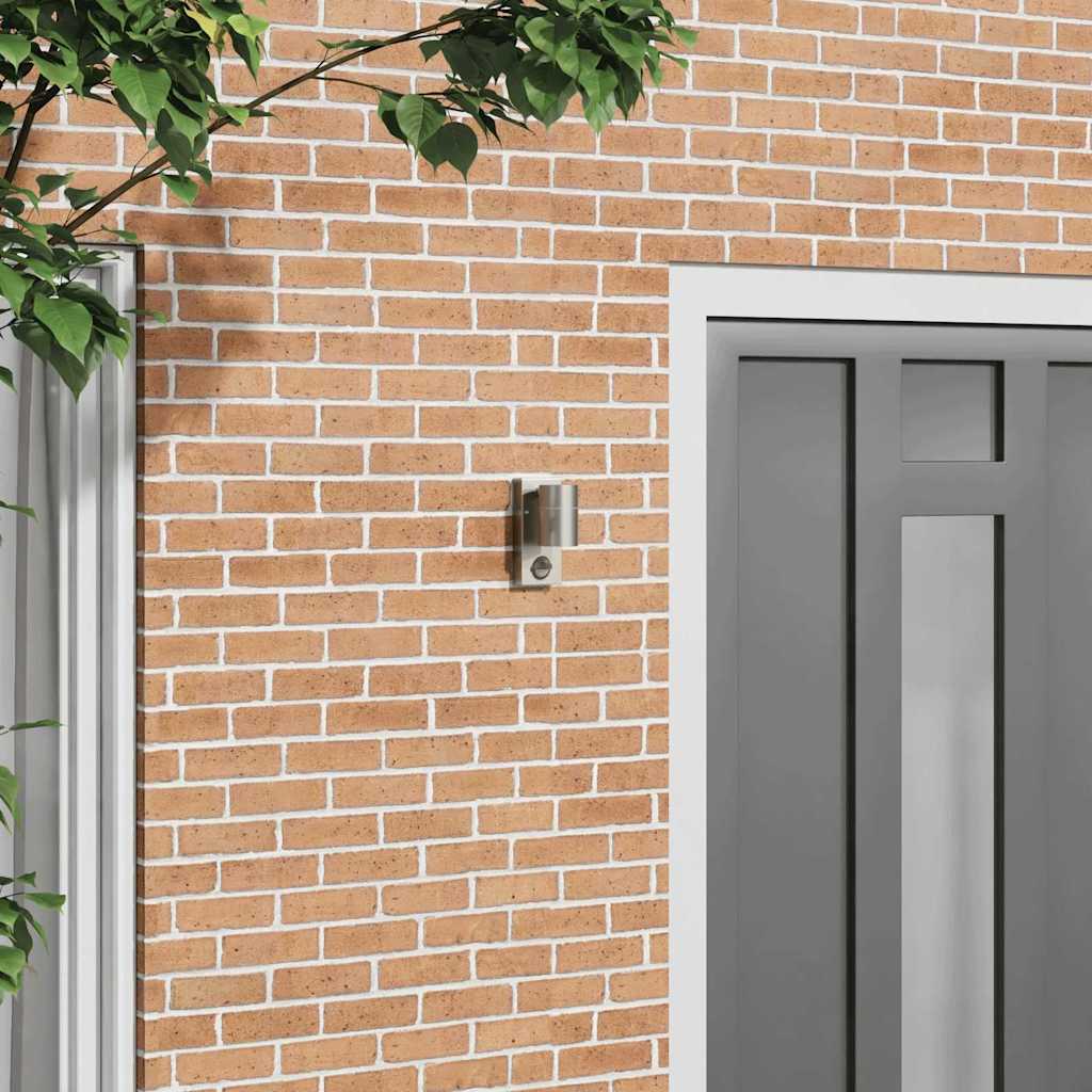 vidaXL Zewnętrzna lampa ścienna Srebrny 6,5 x 10,5 x 16 cm