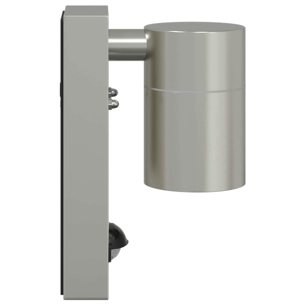 vidaXL Zewnętrzna lampa ścienna 2 pcs Srebrny 6,5 x 10,5 x 16 cm