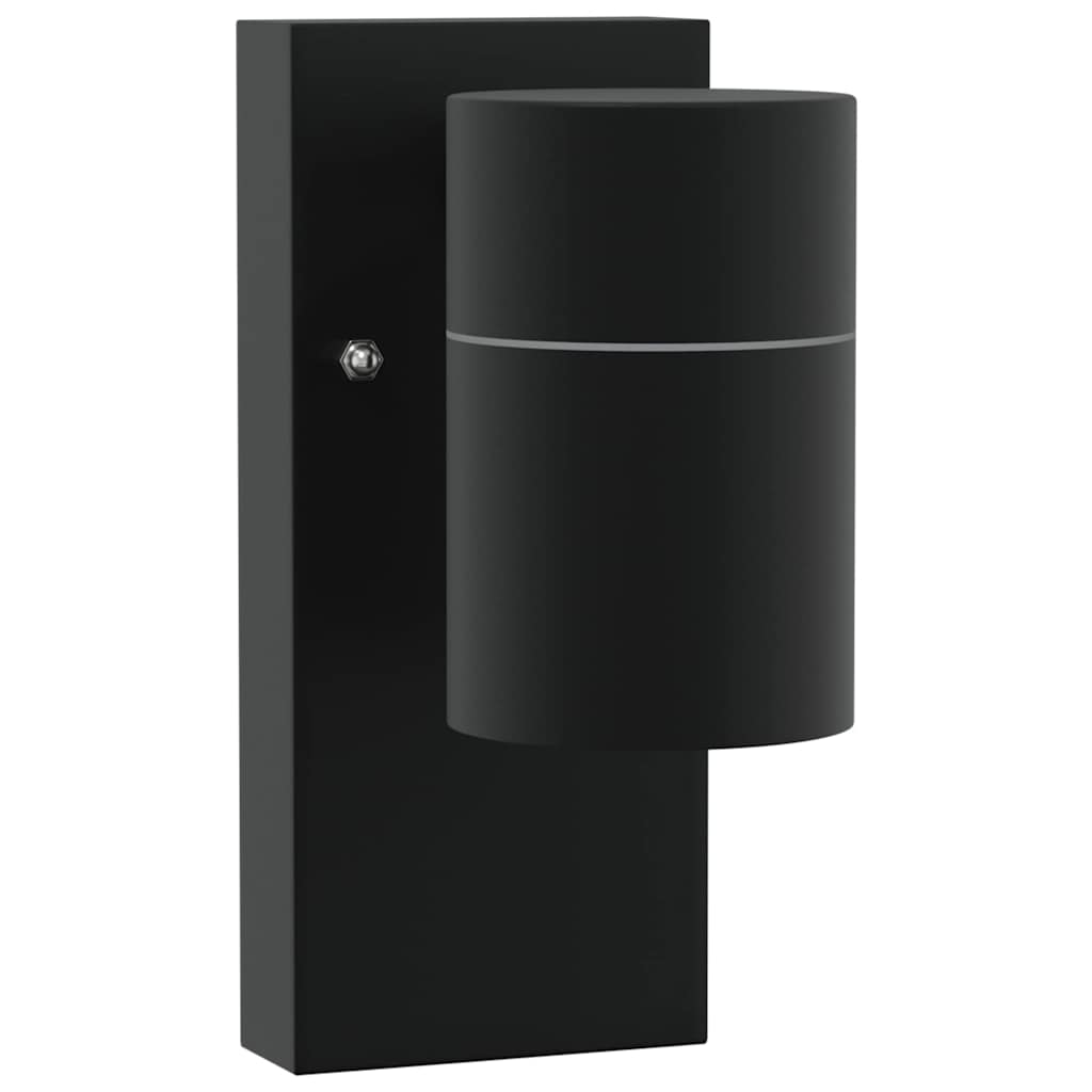 vidaXL Zewnętrzna lampa ścienna Czarny 6,5 x 10,5 x 16 cm