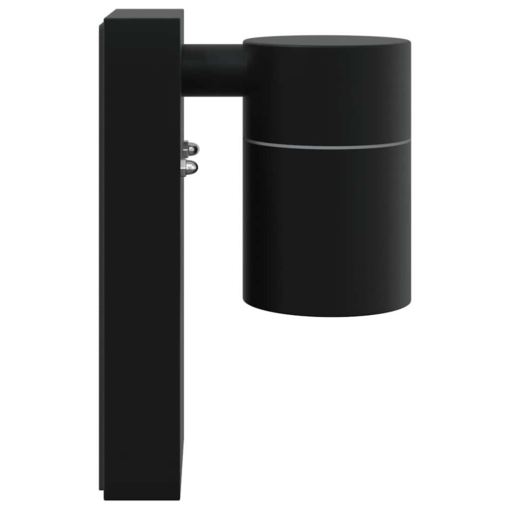 vidaXL Zewnętrzna lampa ścienna 2 pcs Czarny 6,5 x 10,5 x 16 cm